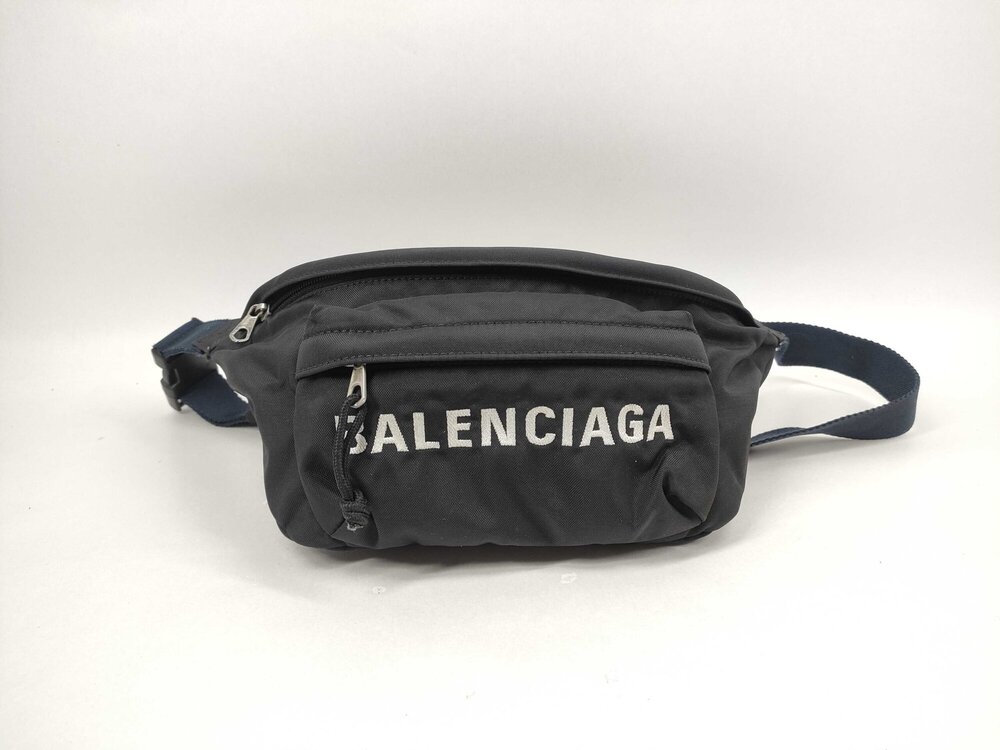 Balenciaga Wheel Bum Bag Embroidered Logo Crossbody Waist Pack